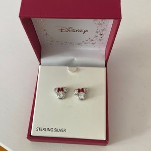 Minnie Mouse Sterling Silver Earrings